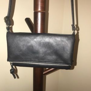 Black Nine West fold over crossbody bag